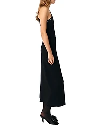 Asymmetric Knit Maxi Dress