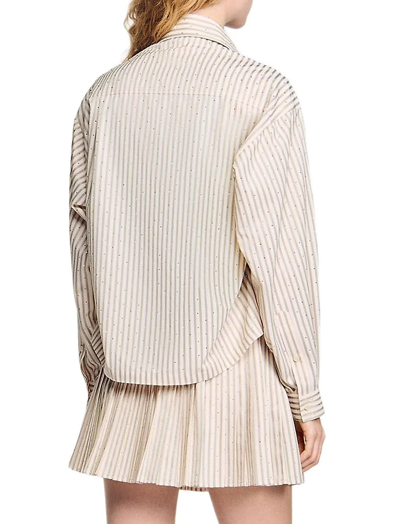 Striped Rhinestone Shirt