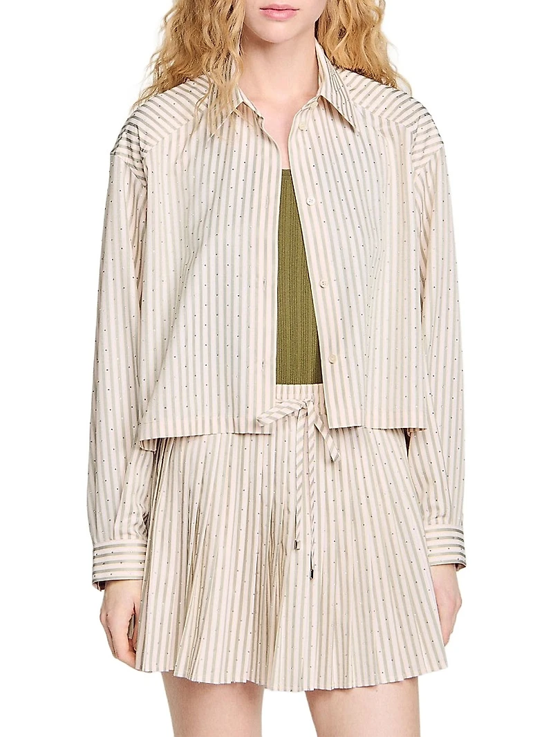 Striped Rhinestone Shirt