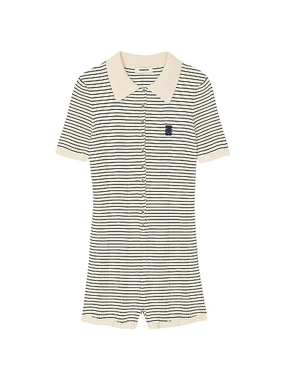 Striped Knit Playsuit