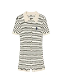 Striped Knit Playsuit
