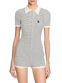 Striped Knit Playsuit