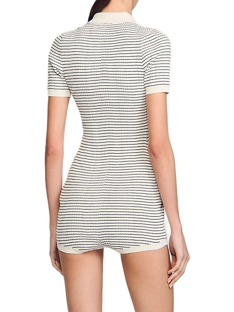 Striped Knit Playsuit