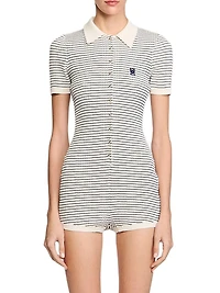 Striped Knit Playsuit
