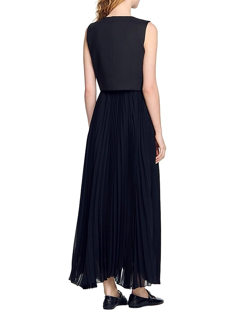 Pleated Maxi Dress