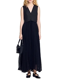 Pleated Maxi Dress