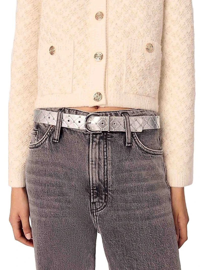 Short Tweed-Effect Cardigan