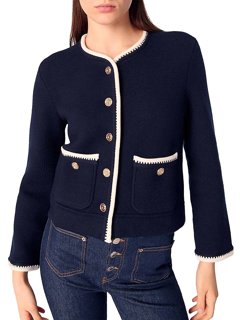Wool-Blend Cardigan
