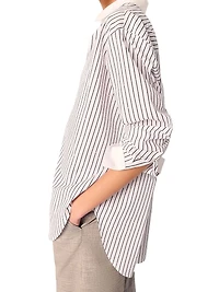 Rhinestone Striped Shirt