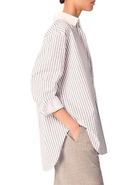 Rhinestone Striped Shirt