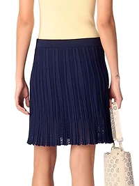 Woven Knit Short Skirt