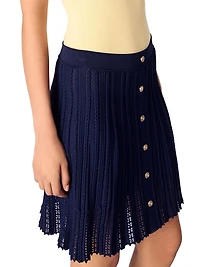 Woven Knit Short Skirt
