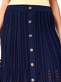 Woven Knit Short Skirt