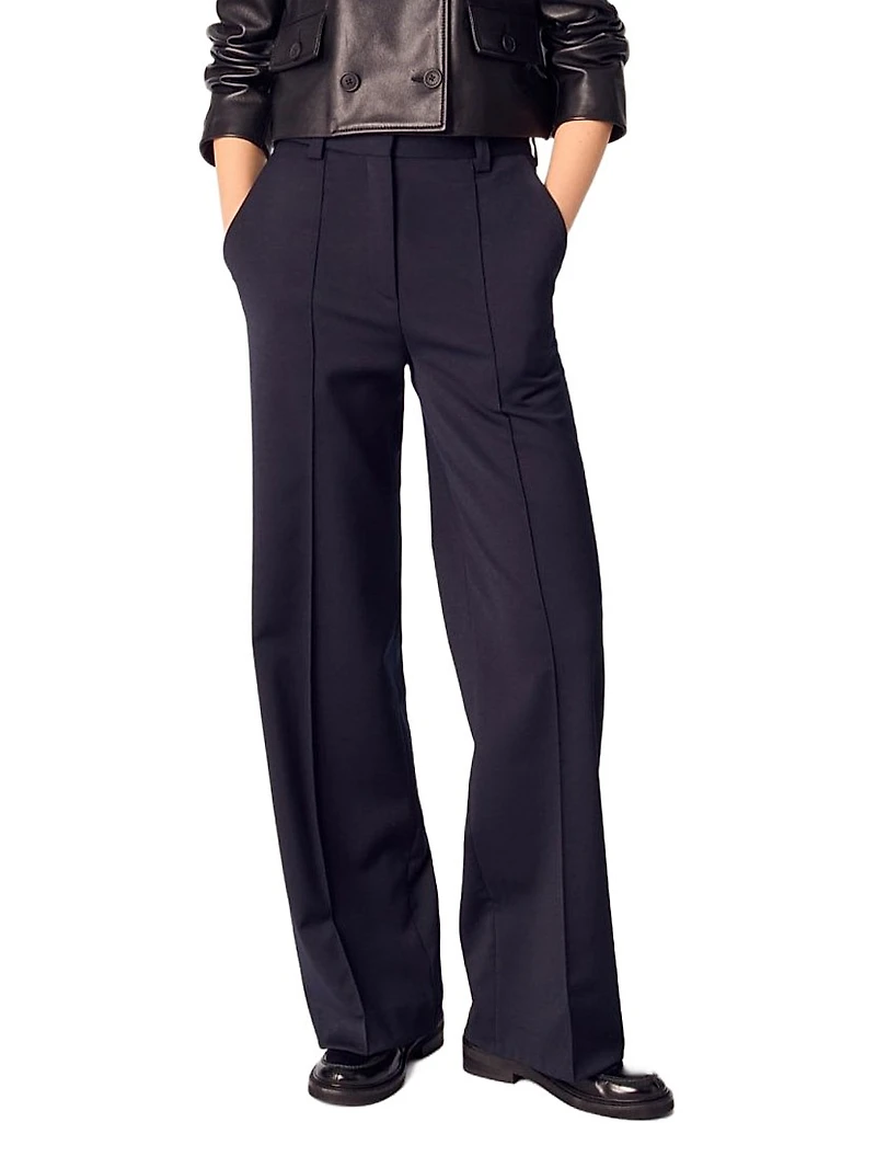 Suit Trousers with Pintucks