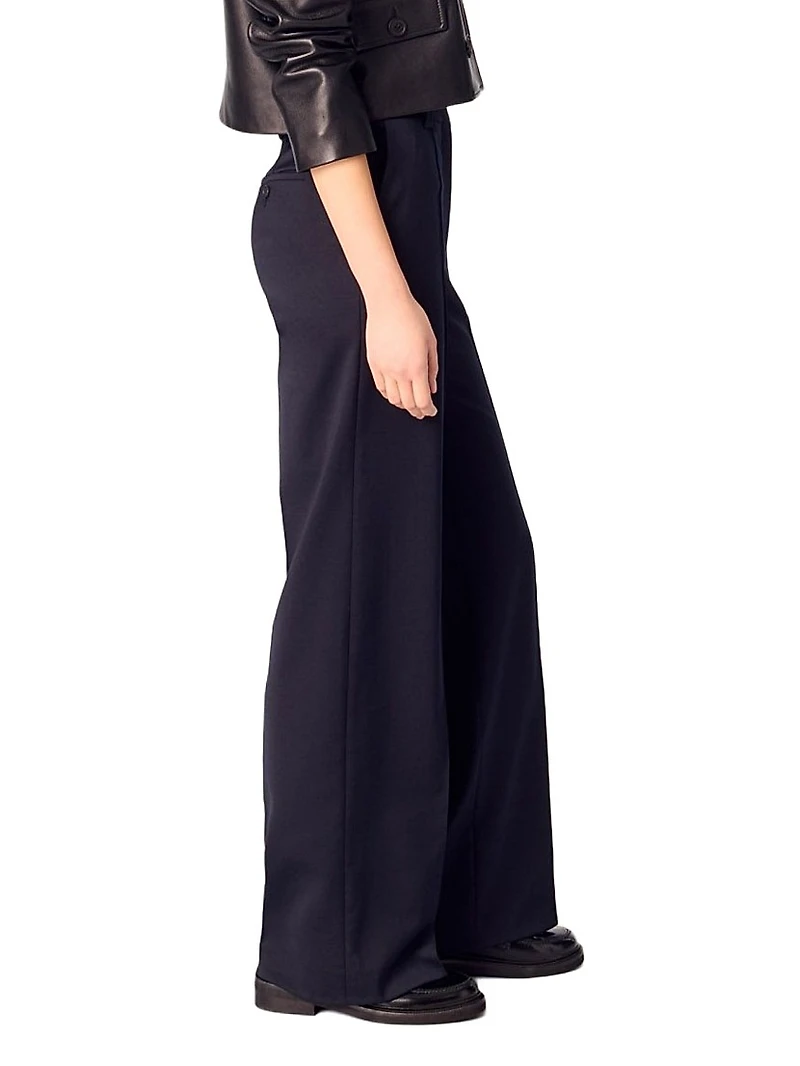 Suit Trousers with Pintucks