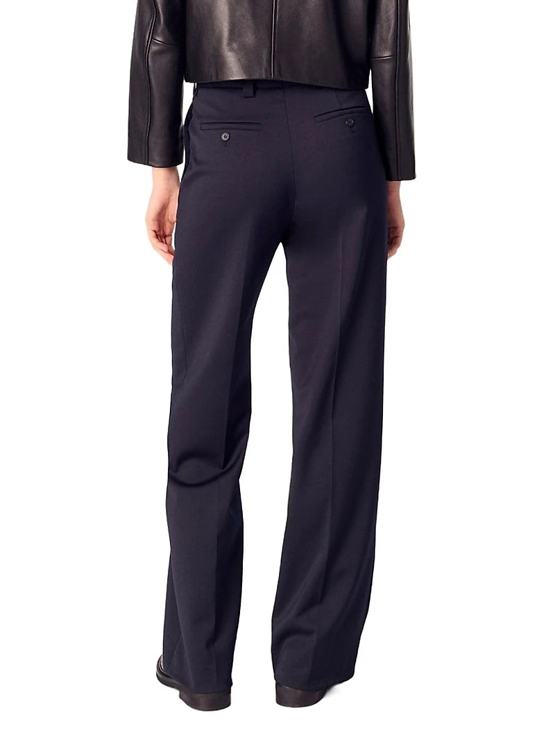 Suit Trousers with Pintucks