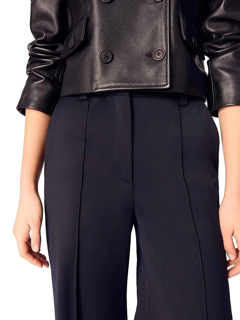 Suit Trousers with Pintucks