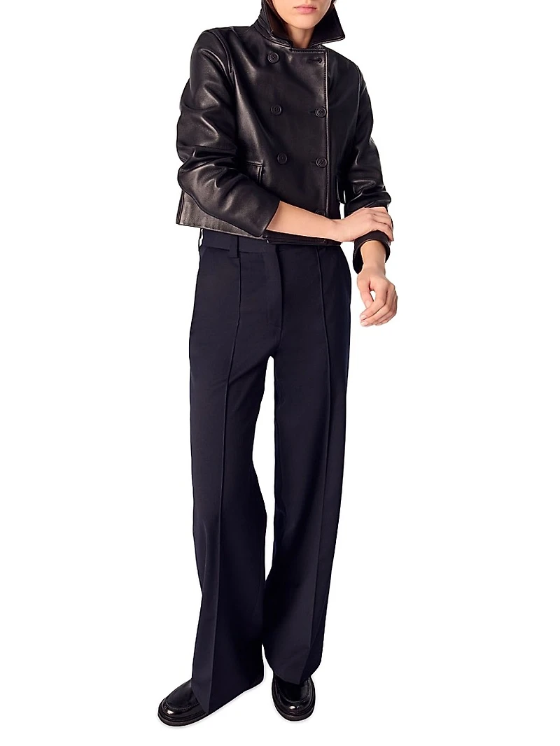 Suit Trousers with Pintucks