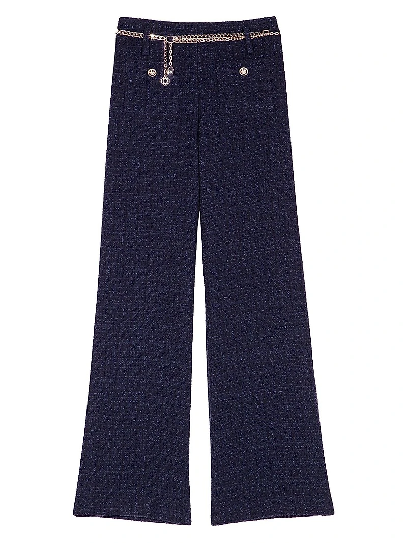 Tweed Trousers with Chain Belt