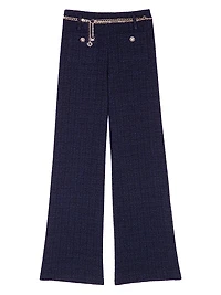 Tweed Trousers with Chain Belt