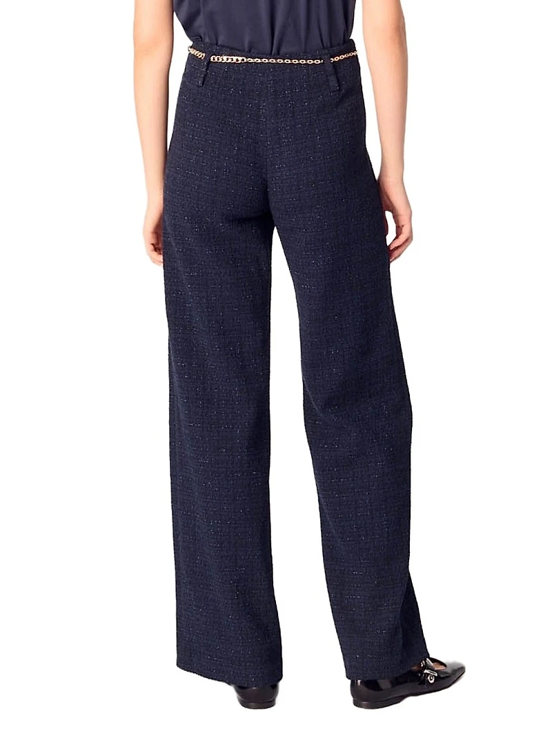 Tweed Trousers with Chain Belt