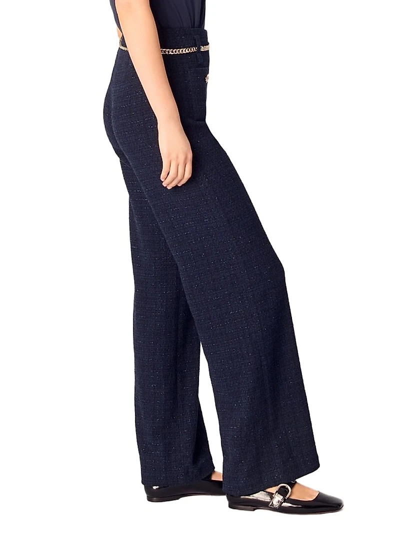 Tweed Trousers with Chain Belt