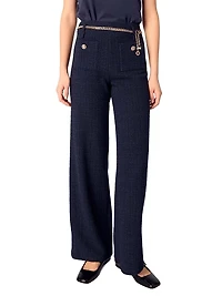 Tweed Trousers with Chain Belt