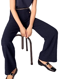 Tweed Trousers with Chain Belt