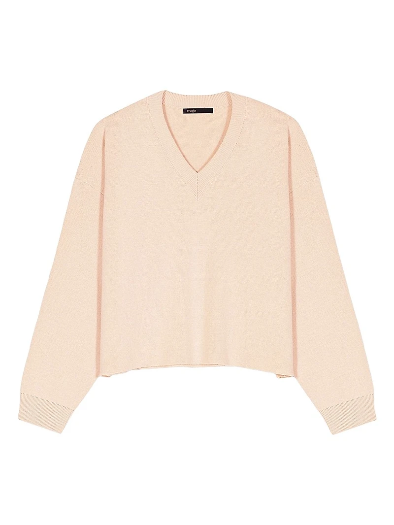 Wool Blend V-Neck Sweater