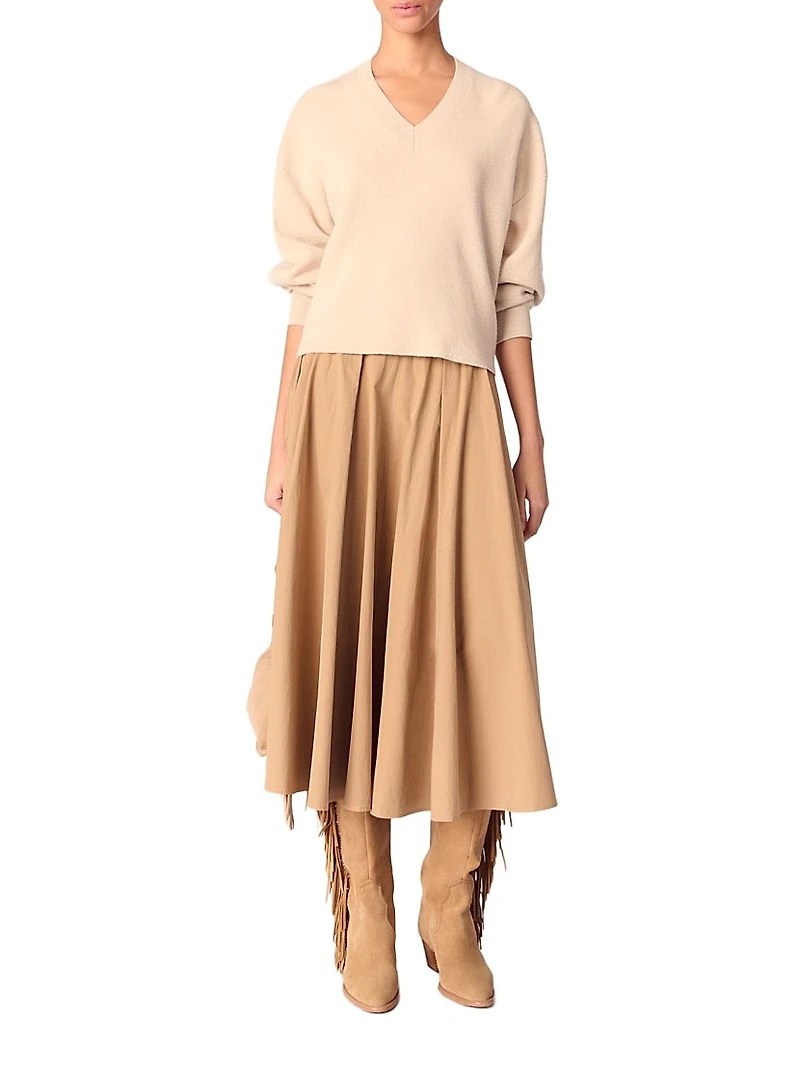 Wool Blend V-Neck Sweater