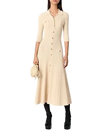 Sequin Knit Midi Dress