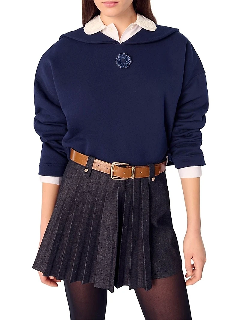 Short Sweater with Embroidery