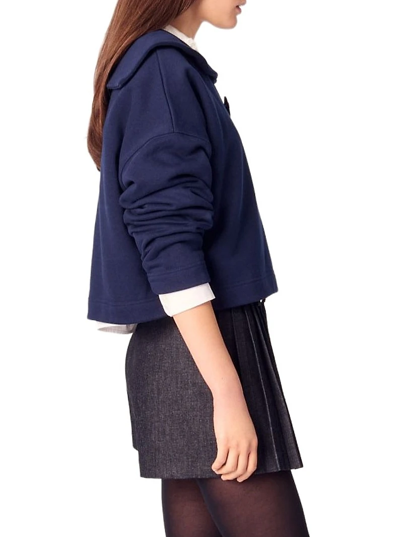 Short Sweater with Embroidery