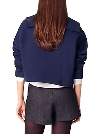 Short Sweater with Embroidery