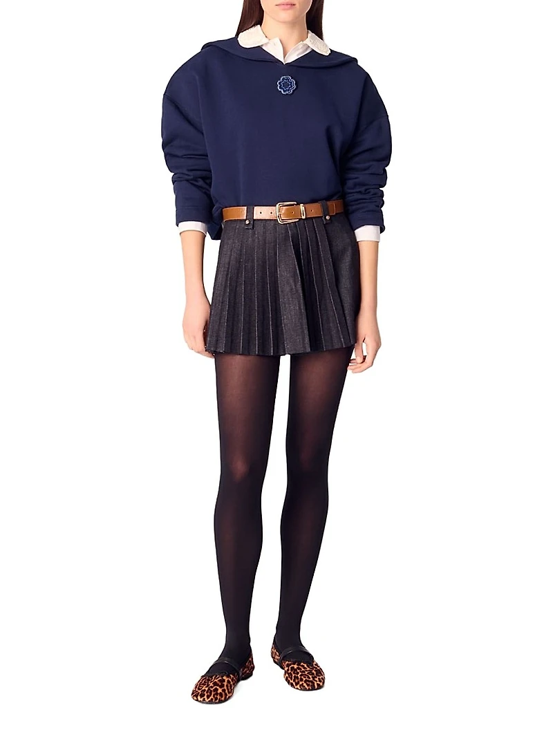 Short Sweater with Embroidery