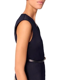 Wool Blend Sleeveless Jacket