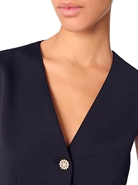 Wool Blend Sleeveless Jacket