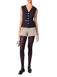 Wool Blend Sleeveless Jacket