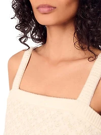 Tweed-Effect Knit Crop Top