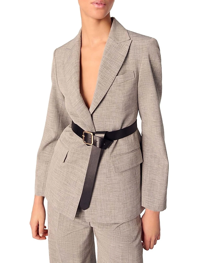 Belted Suit Jacket