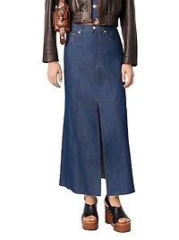 Long Denim Skirt
