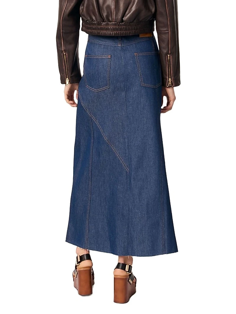 Long Denim Skirt