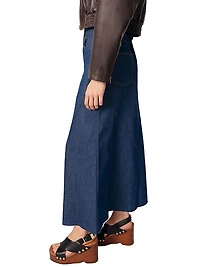 Long Denim Skirt