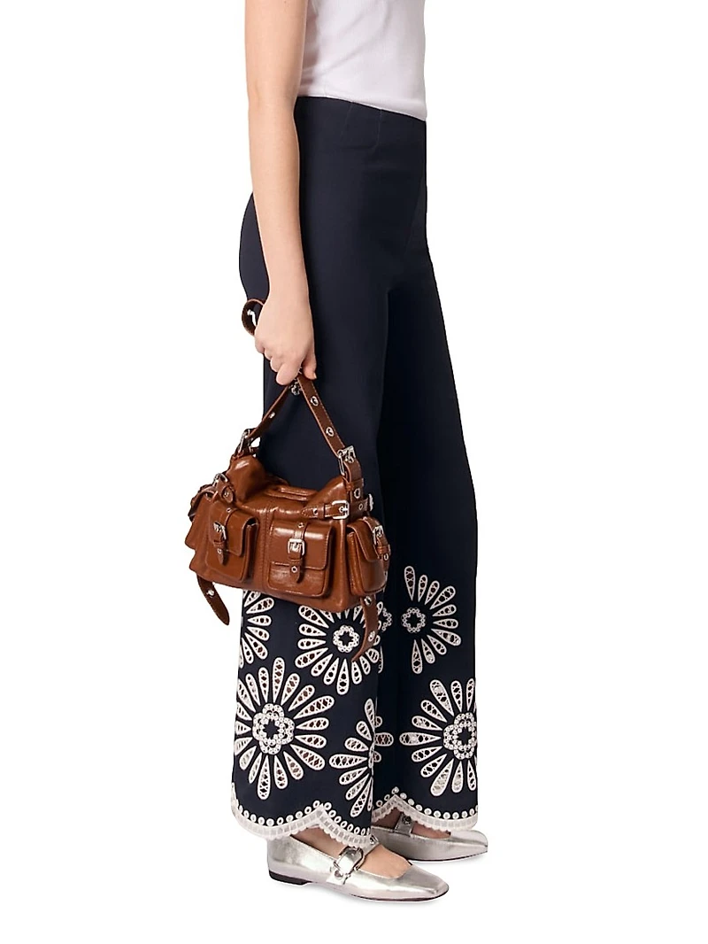 Pants with Crochet Detail