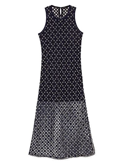Beaded Crochet Maxi Dress