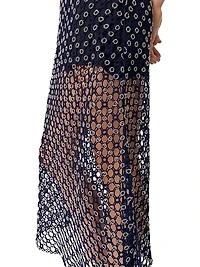 Beaded Crochet Maxi Dress