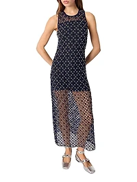 Beaded Crochet Maxi Dress