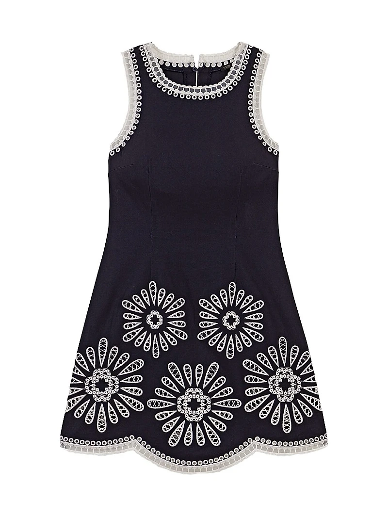 Mini Dress with Crochet Details