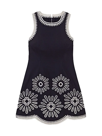 Mini Dress with Crochet Details
