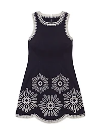 Mini Dress with Crochet Details